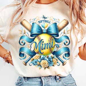 Softball Mimi PNG Coquette Mom Design Game Day Shirt softball Grandma Clipart Team Mimi Sublimation sporty Mothers Day Gift Digital