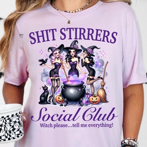 halloween witch social club PNG Salem witches coven bachelorette PNG sarcastic witchy horror clipart spooky season witchcraft digital