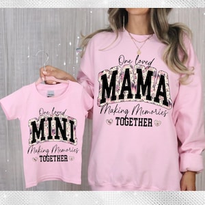 Mama and Mini Valentine Shirt PNG Mommy and Me coquette Hearts and Bows Retro Love Mama Valentines PNG trendy mom Design Digital Download