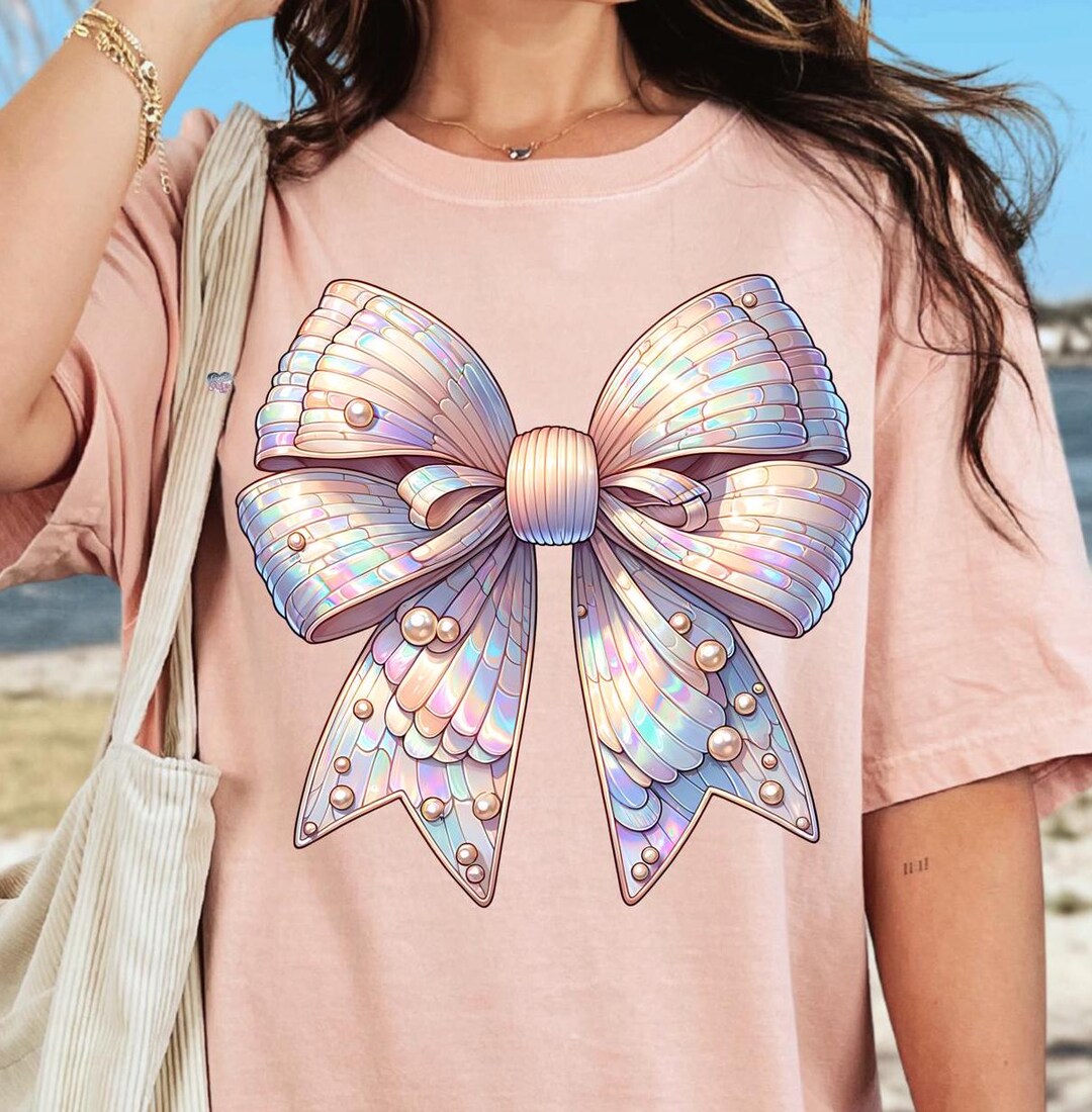 Seashell Coquette Bow PNG Beach Summer Coastal Shell Digital ...