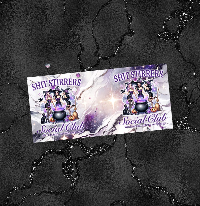 Sarcastische heks sociale club 11 oz mok wrap Salem Witches Coven vrijgezellin mokken Halloween horror koffiemok spookachtig digitaal afbeelding 2