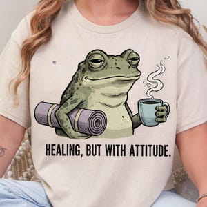 Funny Frog PNG for Shirts, Sarcastic Burnt Out Frog Design, Mental Health Humor Sublimation