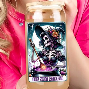 Sarcastic witch clipart tarot cards PNG witchy skeleton horror sublimation design sweary halloween decor tarot witchy aesthetic PNG digital image 4