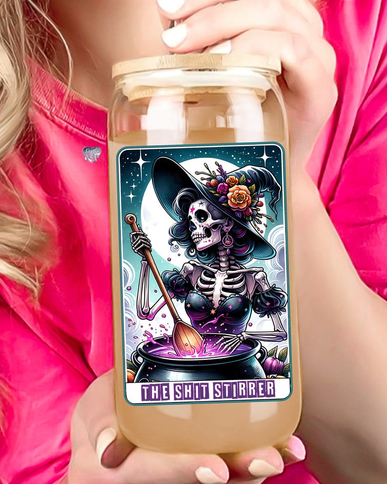Sarcastic witch clipart tarot cards PNG witchy skeleton horror sublimation design sweary halloween decor tarot witchy aesthetic PNG digital image 4