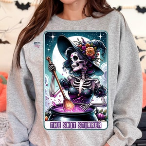Sarcastic witch clipart tarot cards PNG witchy skeleton horror sublimation design sweary halloween decor tarot witchy aesthetic PNG digital image 5
