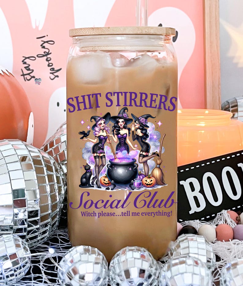halloween witch social club PNG Salem witches coven bachelorette PNG sarcastic witchy horror CLIPART spooky season witchcraft digital image 4