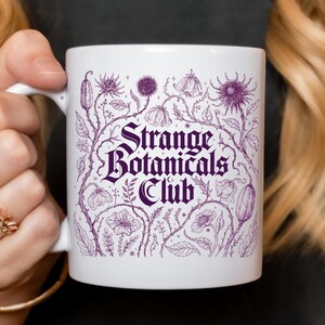 Strange Botanicals Club PNG, Dark Academia Botanical Shirt Design, Gothic Floral PNG, Witchy Garden Graphic, Vintage Engraved Flowers