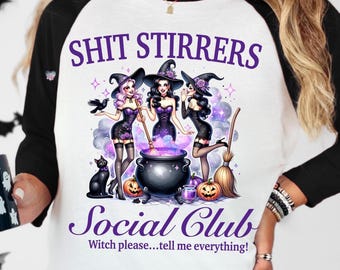 halloween witch social club PNG Salem witches coven bachelorette PNG sarcastic witchy horror CLIPART spooky season witchcraft digital