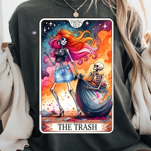 die sarkastische Skelett-Tarot-Karte PNG salzige Bruch PNG witchy ästhetische psychische Gesundheit Clipart Dump ihn PNG ex Freund nur digital