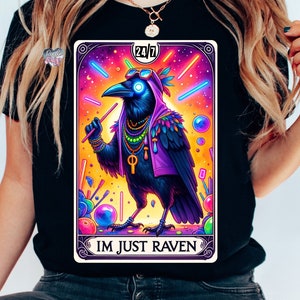 Raaf tarot PNG grappige kraai tarotkaart PNG vogelliefhebber shirtontwerp raaf shirt png kraaien png zwarte vogel clipart instant digitale download