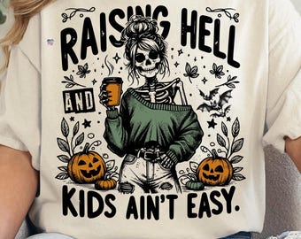Grappige skelet moeder PNG sarcastische herfst Mama Snarky skelet clipart, koffie skelet PNG, Halloween moeder shirt digitale download