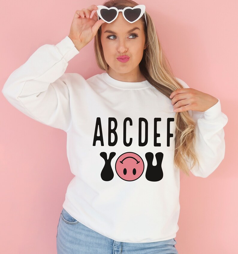 ABCDEFU Svg Upside Down Smiley Face Svg Funny Valentines Etsy India