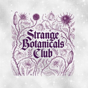 Strange Botanicals Club PNG, Dark Academia Botanical Shirt Design, Gothic Floral PNG, Witchy Garden Graphic, Vintage Engraved Flowers