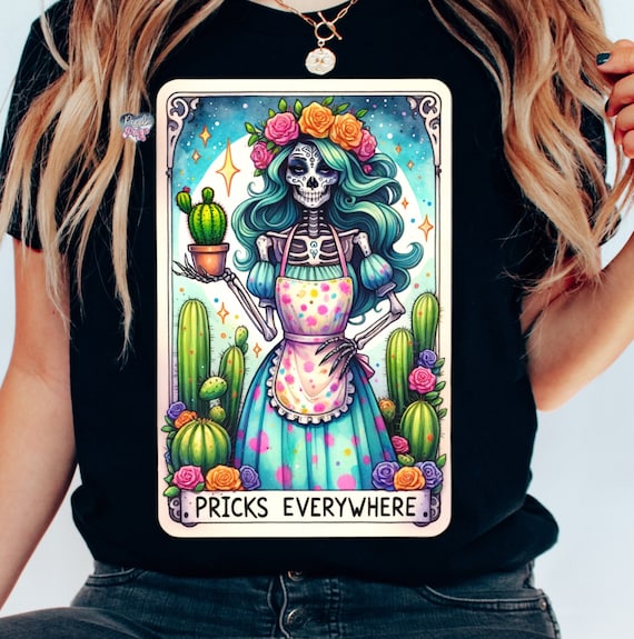 funny skeleton mom tarot card PNG pricks everywhere cactus clipart  rude cactus meme shirt design succulent plant lover PNG digital download