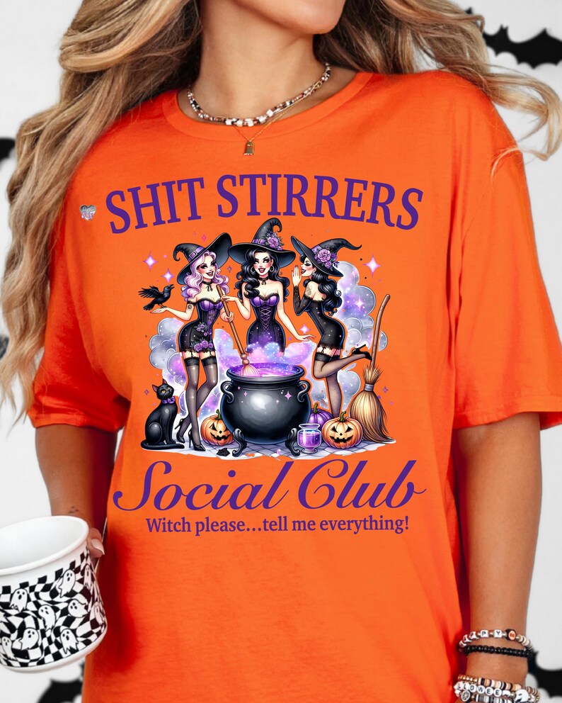 halloween witch social club PNG Salem witches coven bachelorette PNG sarcastic witchy horror CLIPART spooky season witchcraft digital image 6