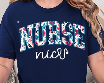 NICU Nurse PNG Floral nicu Letters with Stethoscope nicu Nurse Shirt Design Neonatal Nurse PNG nicu Life Digital Download Nurse Appreciation