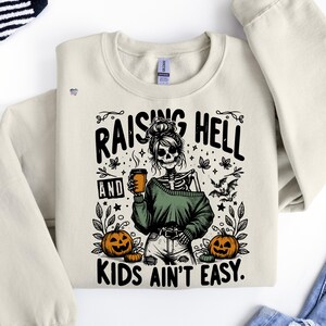 Rolig skelettmamma PNG sarkastisk höstmamma sarkastisk skelett Clipart, kaffeskelett PNG, Halloweenmammaskjorta digital nedladdning bild 7