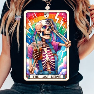 Carta del tarot del último nervio de mamá, coordinadora del caos, sublimación de mamá, camiseta de mamá sarcástica, vida de mamá, cartas del tarot de mamá, descarga digital