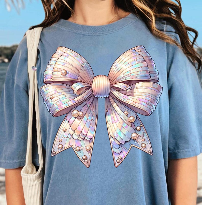 Seashell Coquette Bow PNG Beach Summer Coastal Shell Digital ...