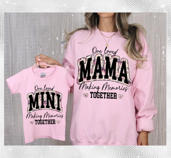 Mama and Mini Valentine Shirt PNG Mommy and Me coquette Hearts and Bows Retro Love Mama Valentines PNG trendy mom Design Digital Download