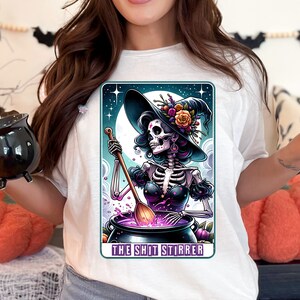 Sarcastic witch clipart tarot cards PNG witchy skeleton horror sublimation design sweary halloween decor tarot witchy aesthetic PNG digital image 3