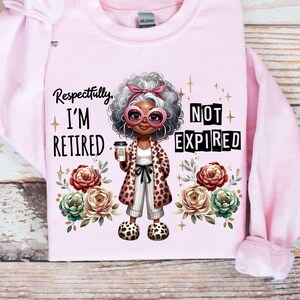Retired PNG Retirement Clipart Funny sassy Grandma PNG Coffee Cup PNG Black pride Woman Leopard Print Juneteenth sublimation digital