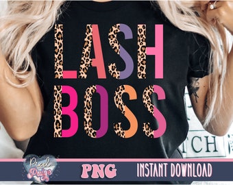 Lash boss png lash tech sublimation leopard png lashes png lash specialist png esthetician png Boss babe png girl boss instant download