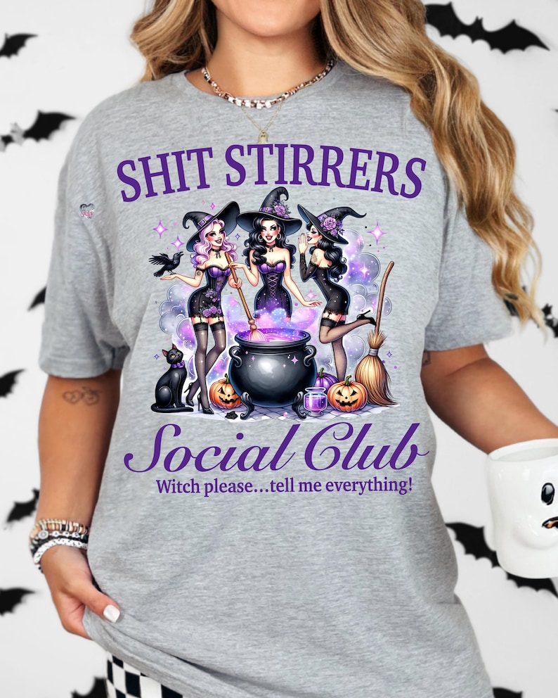 halloween witch social club PNG Salem witches coven bachelorette PNG sarcastic witchy horror CLIPART spooky season witchcraft digital image 5