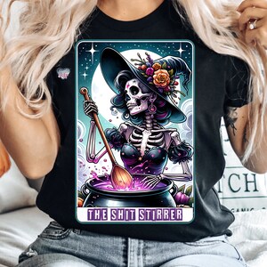 Sarcastic witch clipart tarot cards PNG witchy skeleton horror sublimation design sweary halloween decor tarot witchy aesthetic PNG digital image 2