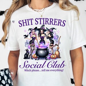 halloween witch social club PNG Salem witches coven bachelorette PNG sarcastic witchy horror CLIPART spooky season witchcraft digital image 8