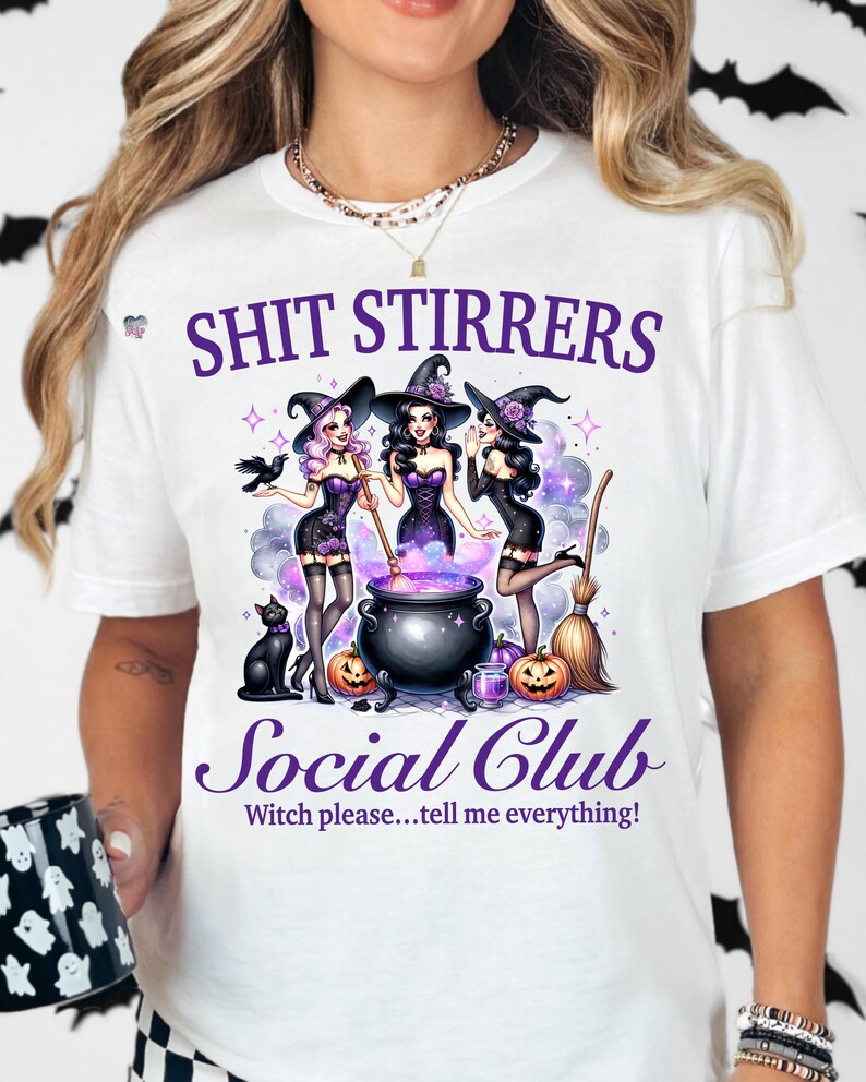 halloween witch social club PNG Salem witches coven bachelorette PNG sarcastic witchy horror CLIPART spooky season witchcraft digital image 8