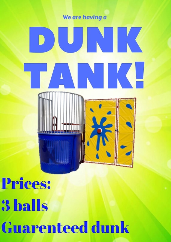 Dunk Tank Flyer and Nomination Slip Etsy