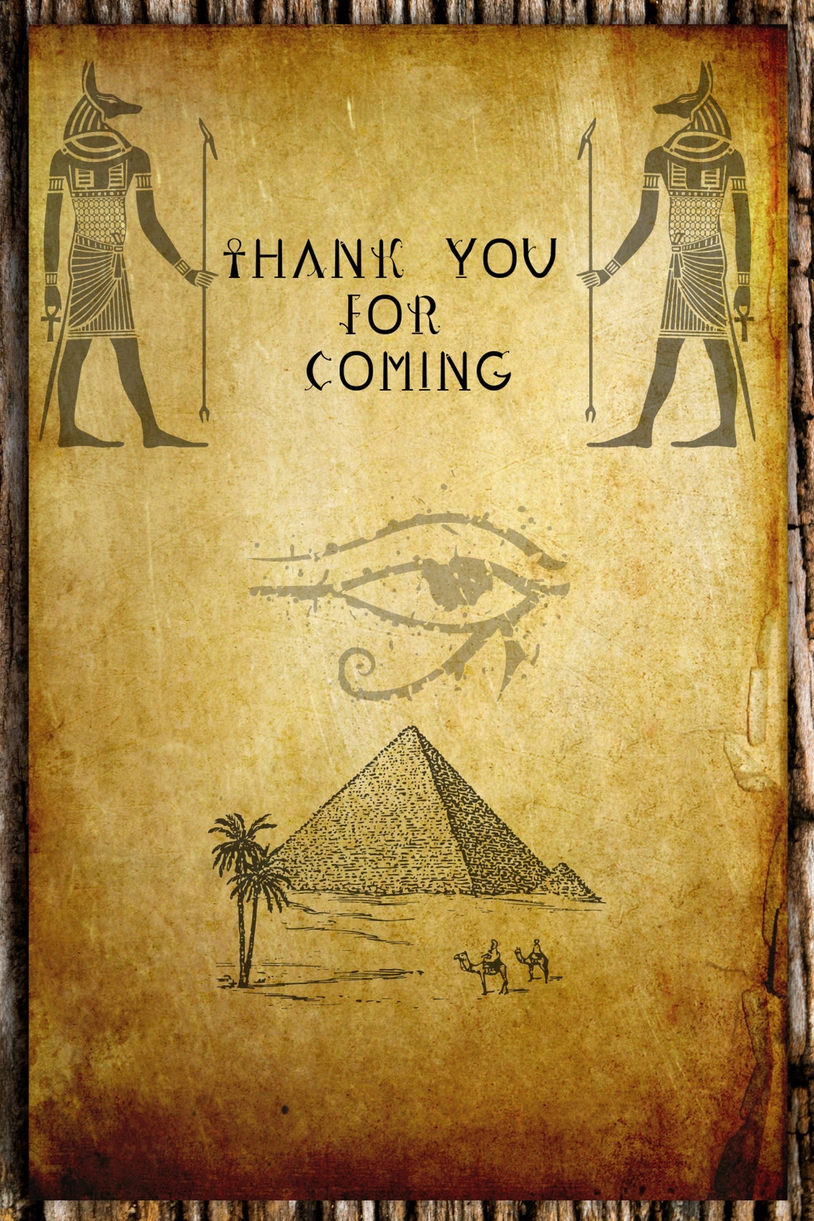 Editable | Ancient Egyptian Birthday Party Invitations With Thank You ...