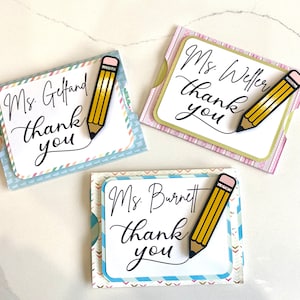 Porte-cartes cadeau coulissant Merci pour enseignants