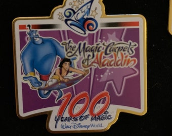 Walt Disney 100 Years Commemorative Aladdin Pin Genie Disney World