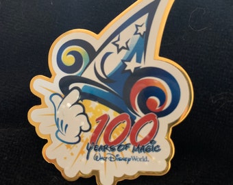Walt Disney World 100 Years of Magic Commemorative Pin 2001 Fantasia Sorcerers Apprentice Mickey Mouse
