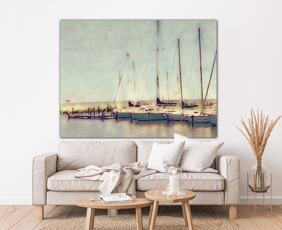 Sail Boats on the Bay | Instant Download File | Fine Interiors - Etsy