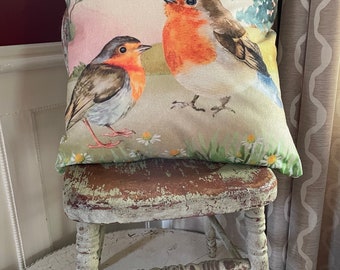 Two Robins Pillow Outdoor Indoor