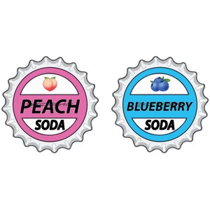 IMPRESO Pixar UP Team Girl & Boy Soda Pins Etiqueta/calcomanía de revelación de género (Decoración)