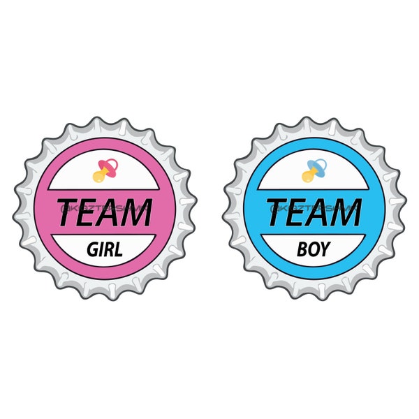 Pixar UP Team Girl & Boy Soda Pins Gender Reveal Sticker/Decal (Decoration) (PDF/PNG)