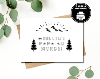 tarjeta feliz día del padre, tarjeta del día del papá, tarjeta para papá, cumpleaños de papá, mejor papá del mundo, tarjeta minimalista, tarjeta para imprimir
