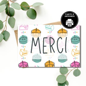 Thank you card for small business, Thank you card for pastry to print, Catering thank you card, Cake card