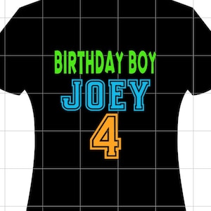 Glow in the Dark with Customizable Birthday Boy Name and Age