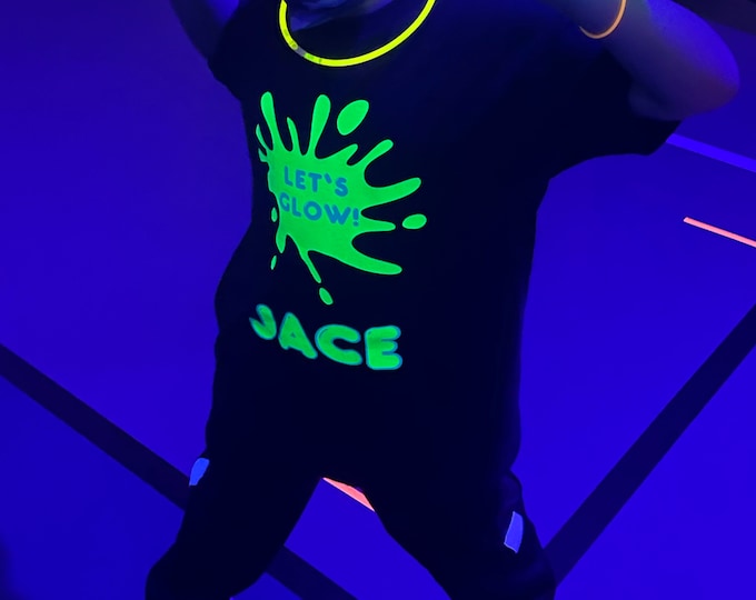 Glowing Tshirt, Custom Glow in the Dark Shirt, Personalized Glow in the