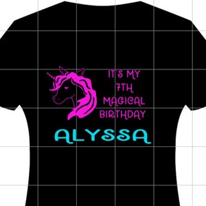 Glow In The Dark Unicorn Magical Birthday Custom Shirt