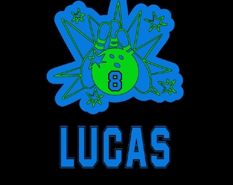 Cosmic Bowling Themed Glow In The Dark Shirt