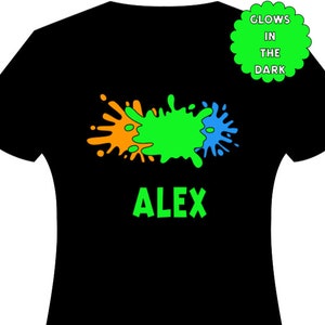 Glow In The Dark Paint Splatter Shirt