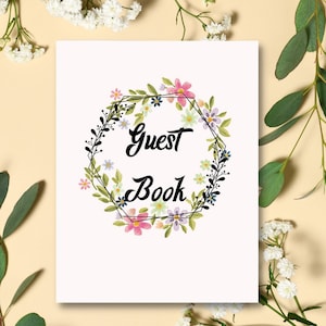 Printable Pdf Wedding Guest Book
