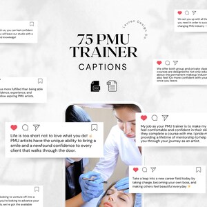 75 PMU TRAINING Instagram Captions | For Permanent Makeup Academies/Instructors | Microblading Templates | Social Media Captions | Brows