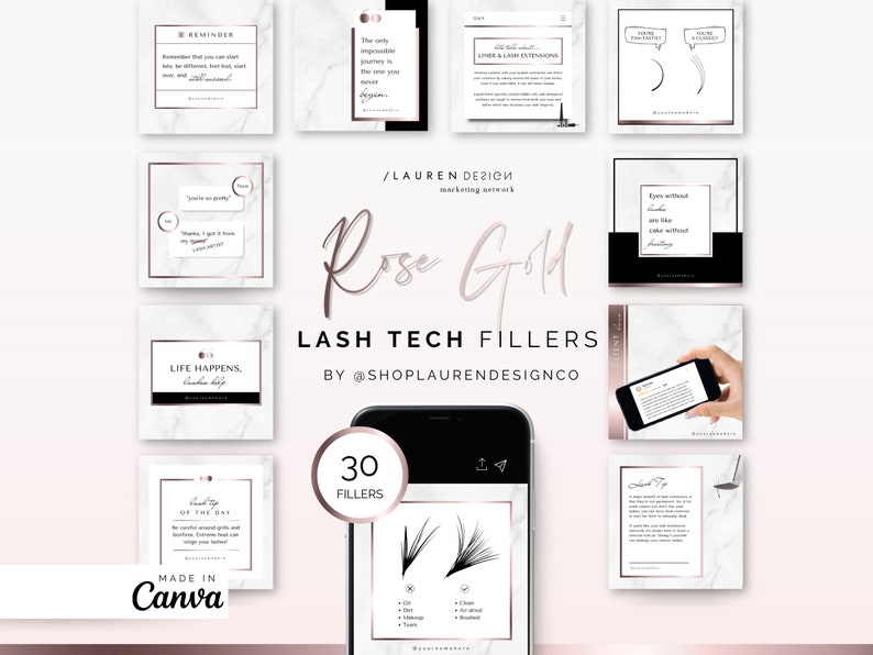 Lash Tech Instagram Posts Lash Extension Posts Lash Quotes Etsy